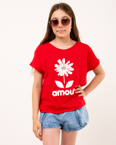 T-Shirt Amour fleur