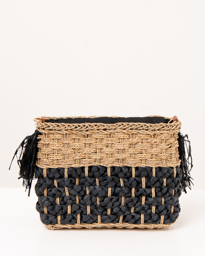 Pochette paille franges