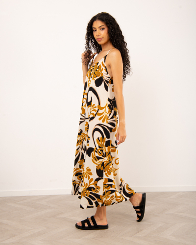 Robe longue imprimée