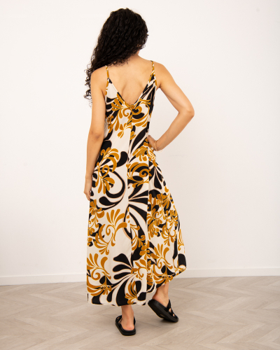 Robe longue imprimée