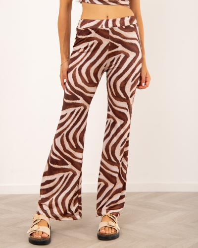 Pantalon zebre patte d'eph