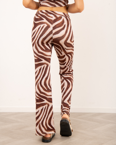 Pantalon zebre patte d'eph