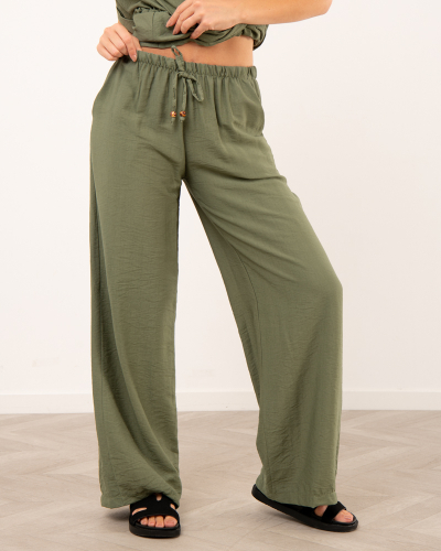 Pantalon lacet perles