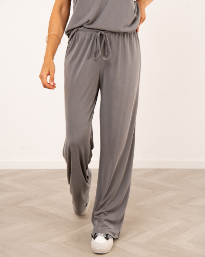 Pantalon large lacet