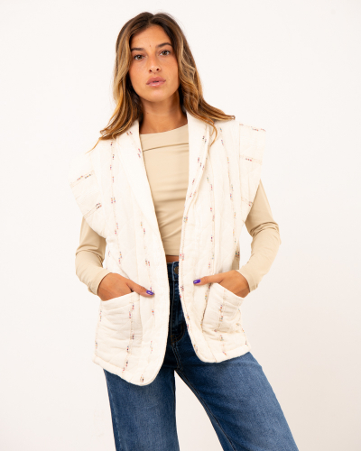 Gilet matelassé lurex