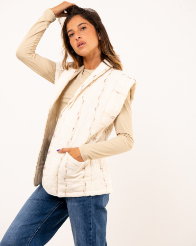 Gilet matelassé lurex