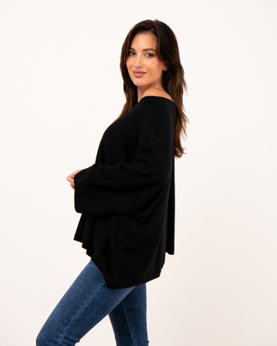 Pull oversize manches courtes