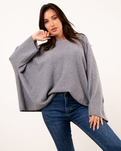 Pull oversize manches courtes