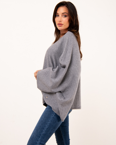 Pull oversize manches courtes