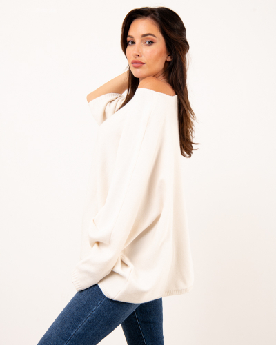 Pull oversize manches courtes