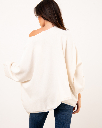 Pull oversize manches courtes