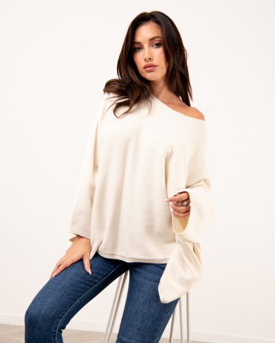 Pull oversize manches courtes