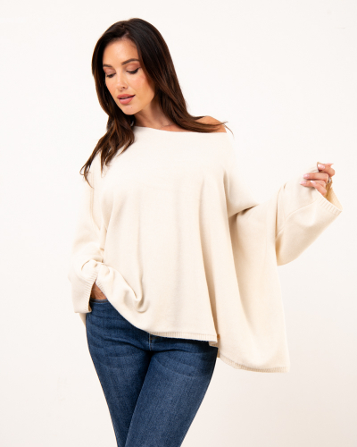 Pull oversize manches courtes