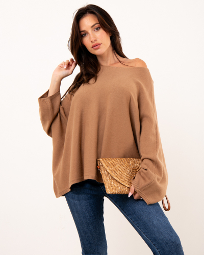 Pull oversize manches courtes