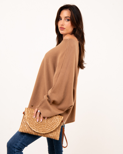 Pull oversize manches courtes