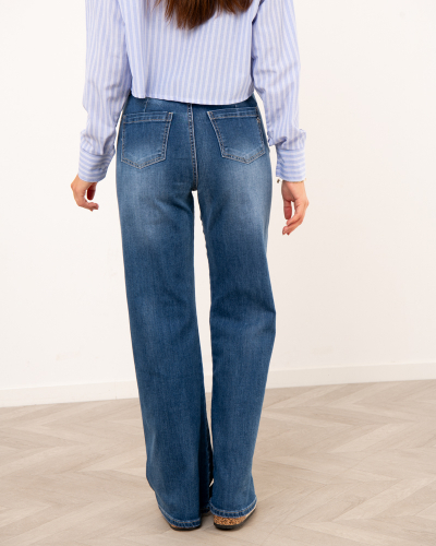 Jean large petites poches