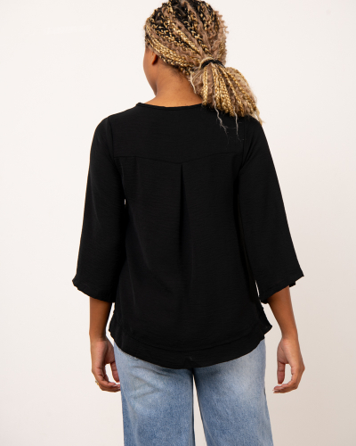 Blouse col en v