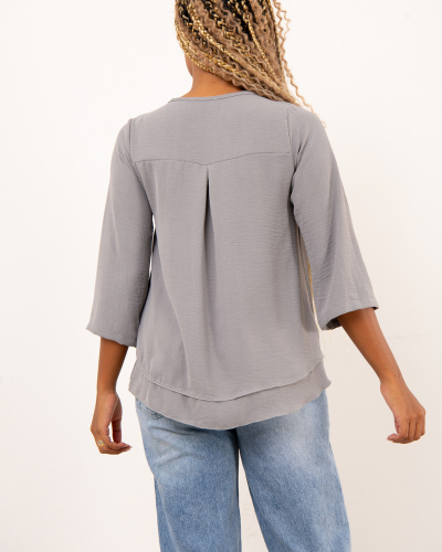 Blouse col en v