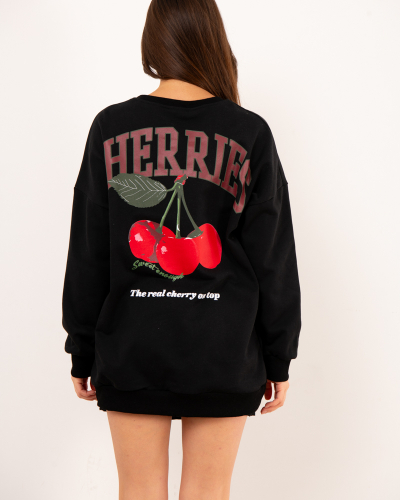 Robe sweat cerises