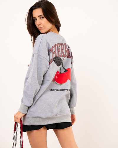 Robe sweat cerises