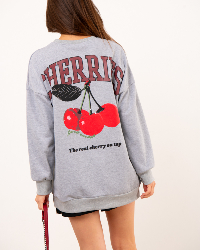 Robe sweat cerises