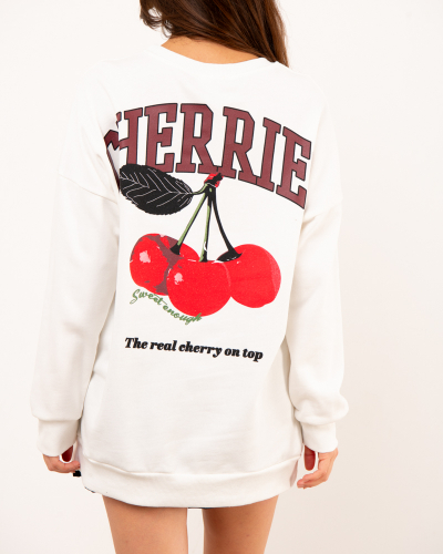 Robe sweat cerises