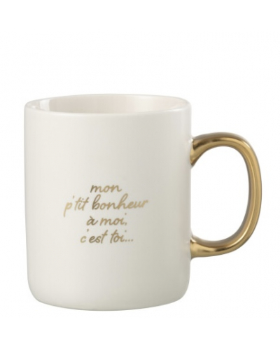 Mug message bonheur