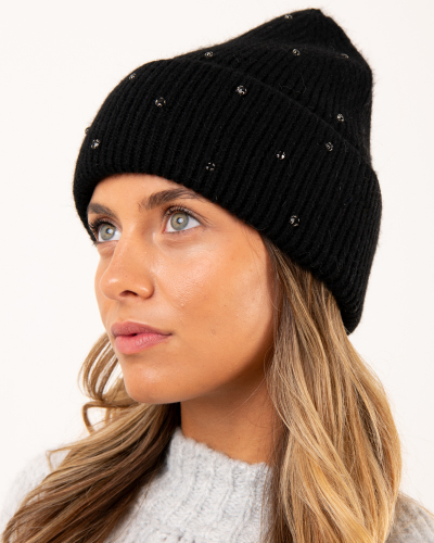 Bonnet laine strass