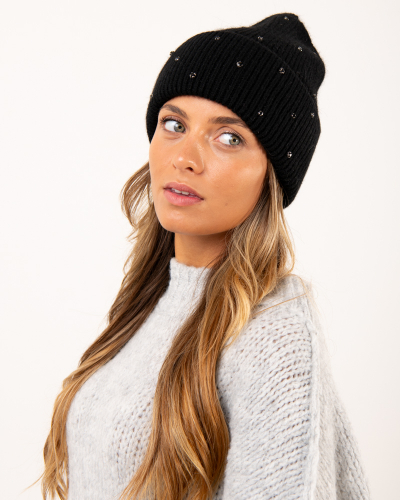 Bonnet laine strass