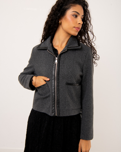 Veste courte zip