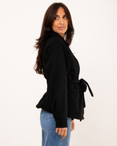 Manteau court ceinture