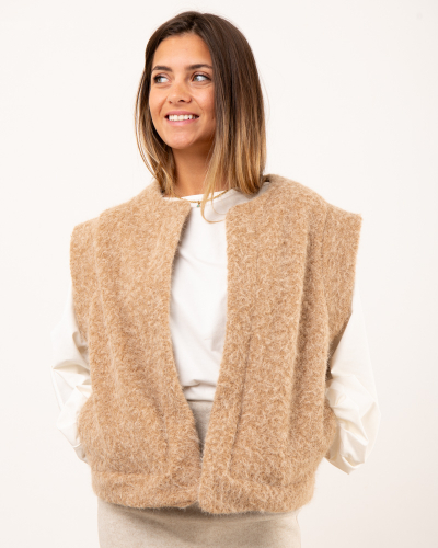 Gilet chiné bouclettes