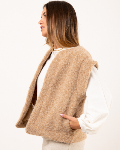 Gilet chiné bouclettes