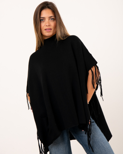 Pull poncho franges