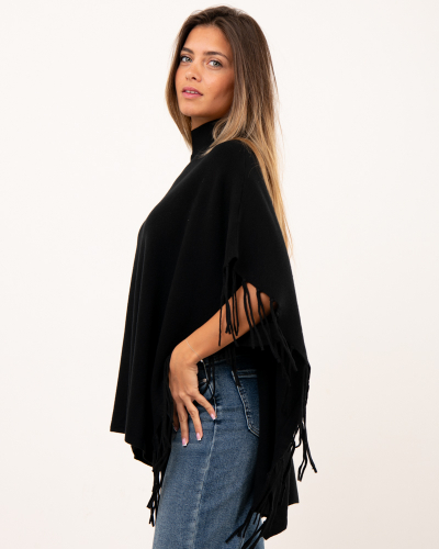 Pull poncho franges