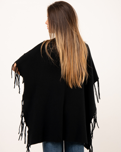 Pull poncho franges