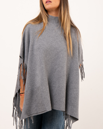 Pull poncho franges