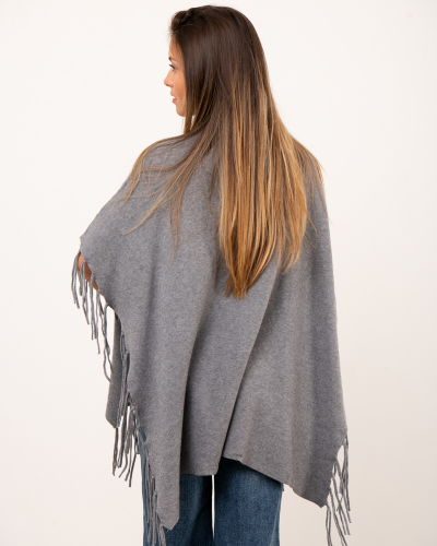 Pull poncho franges