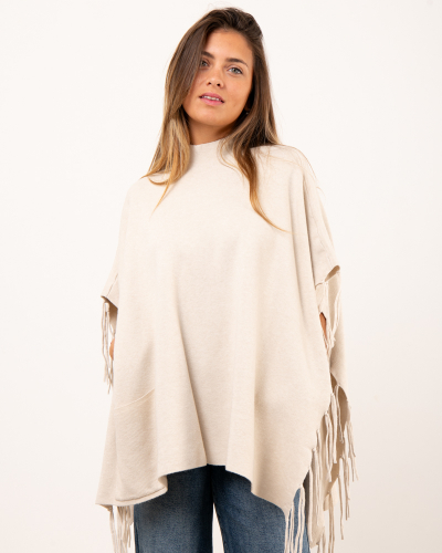 Pull poncho franges