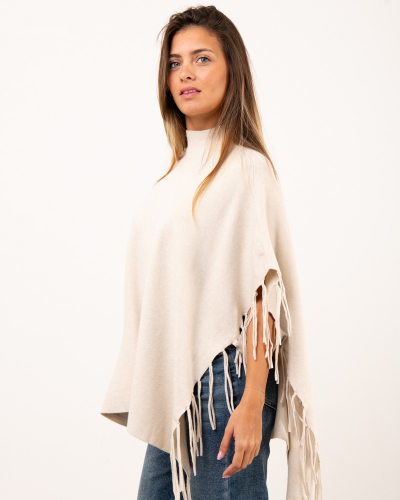 Pull poncho franges