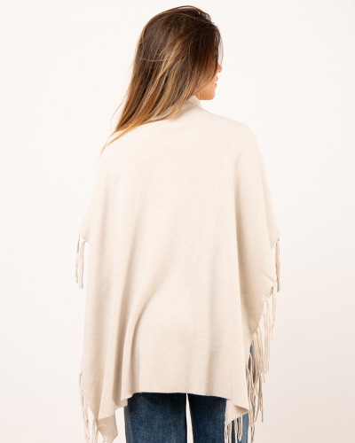 Pull poncho franges