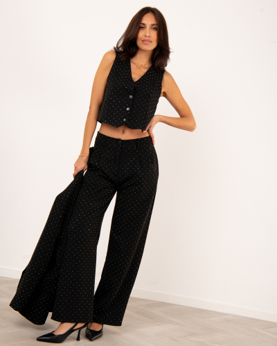 Pantalon multi-strass