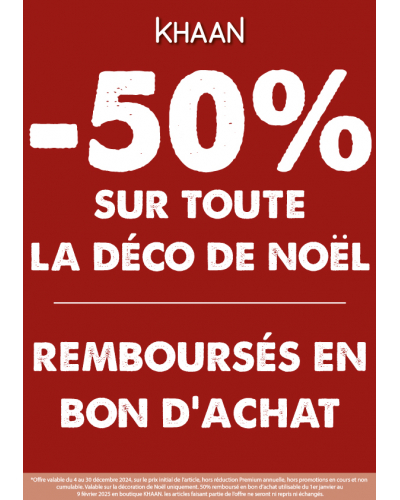 - 50% SUR TOUTE LA DECO DE NOËL