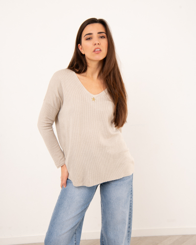 Top oversize chenille