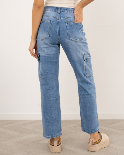 Jean large poches