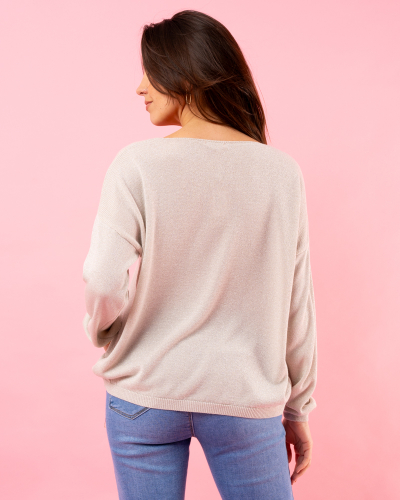 Pull lurex coeur