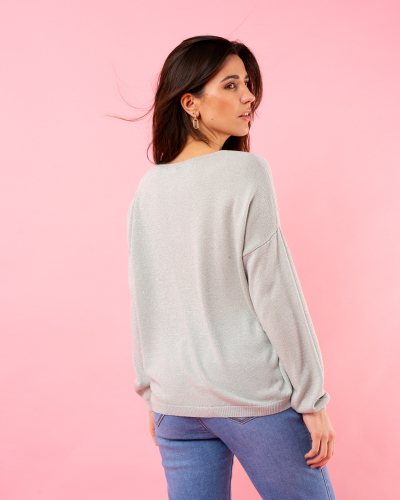 Pull lurex coeur