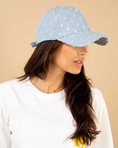 Casquette jean strass